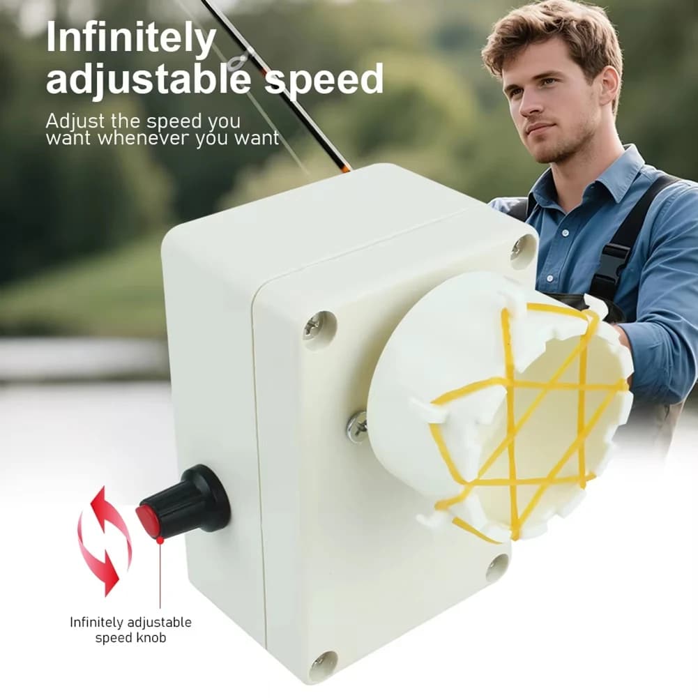 Macchina Avvolgitrice per Canne da Pesca ABMS, Attrezzatura per Avvolgimento Regolabile 0-50RPM, Macchina per Rivestimento in Resina Epossidica per Canne da Pesca