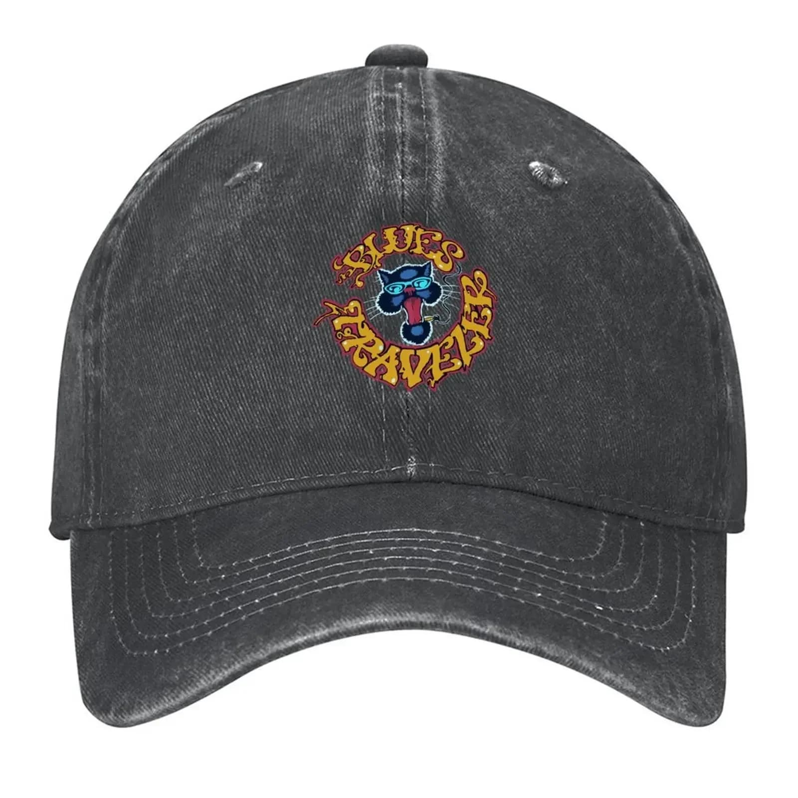 Nuovo cappellino da baseball snapback nero da uomo e donna, stile band Blues Traveler, per golf e tempo libero