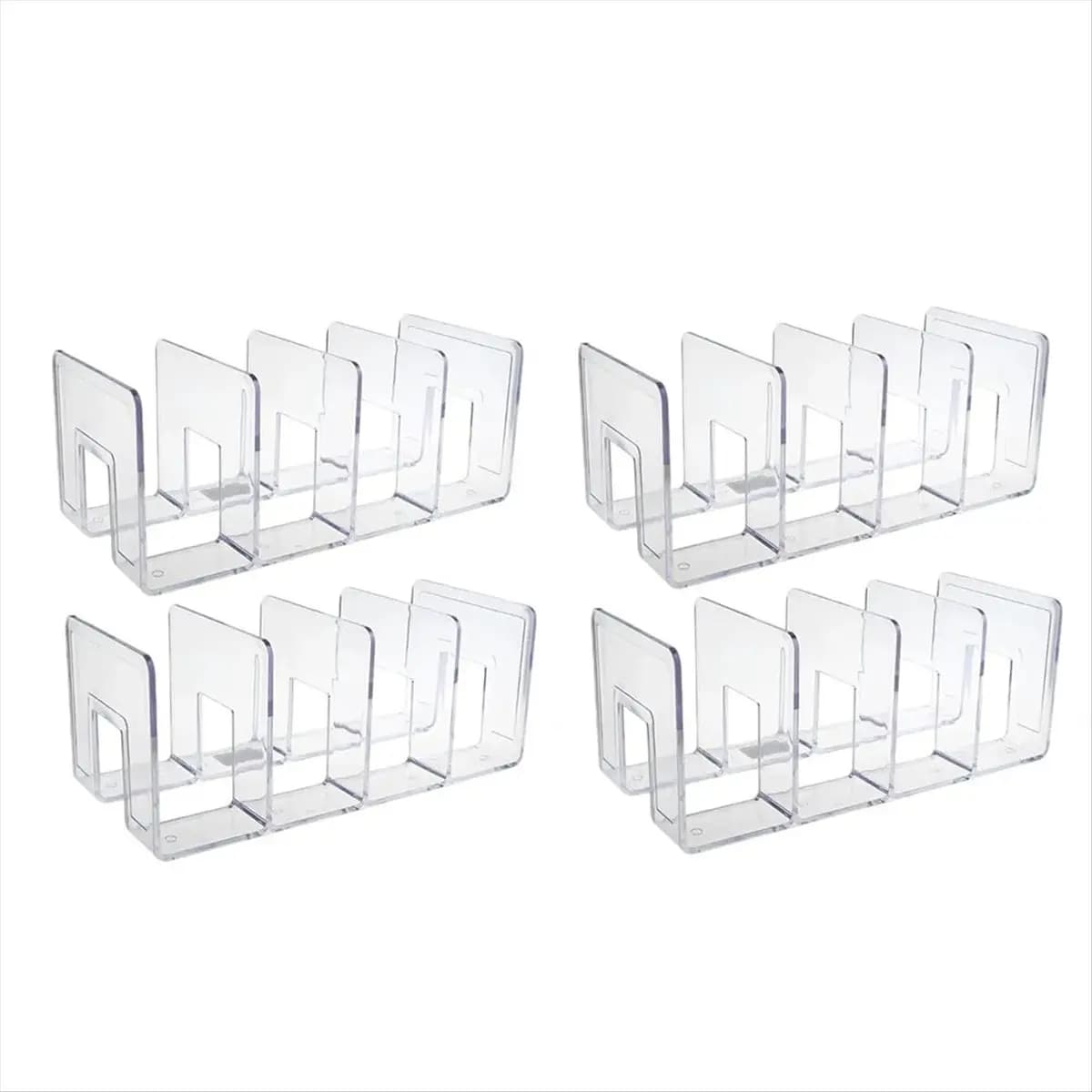AT16 Purse Organizer for Closet Clear Acrylic Bag Divider Organizer 4X Clutch Bag Organizer Bag Rack Stand for Wallets Purses