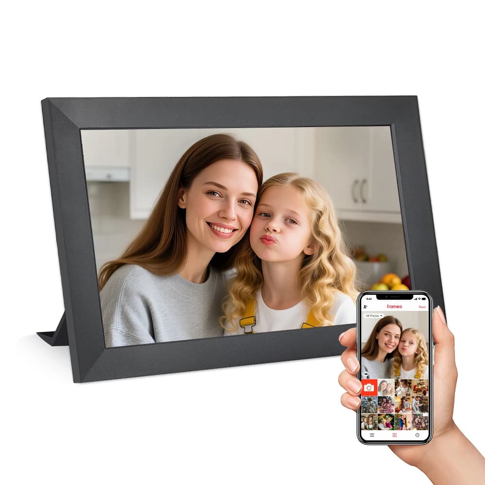 Cornice digitale touch screen da 10,1 pollici 32 GB Condividi foto video e migliori auguri tramite app Frameo Cornice per foto digitale Smart WIFI