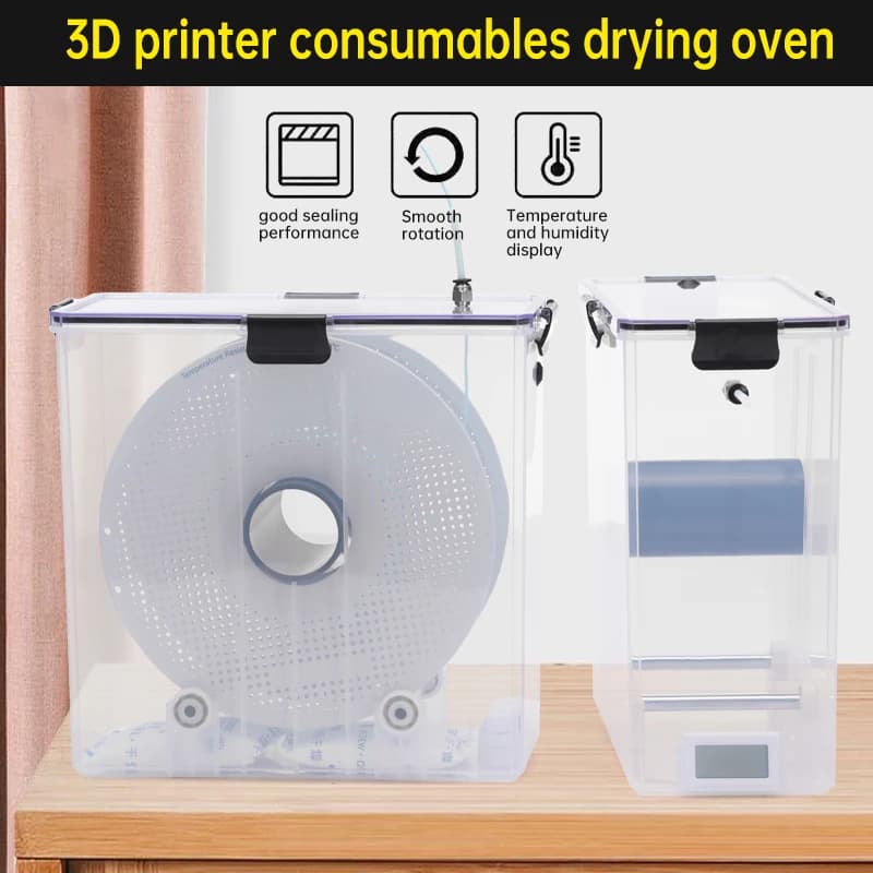 Airtight 3D Printer Filament Box Humidity Resistant With Real Time Monitoring, 3D Printer Parts and Tools Container