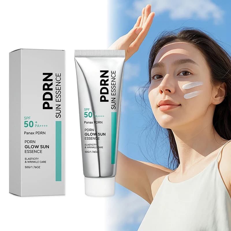 PDRN Sun Essence Radiant Protective Essence Cream Refreshing Non-sticky Waterproof Sweatproof Moisturizing Brighten Skin Tone
