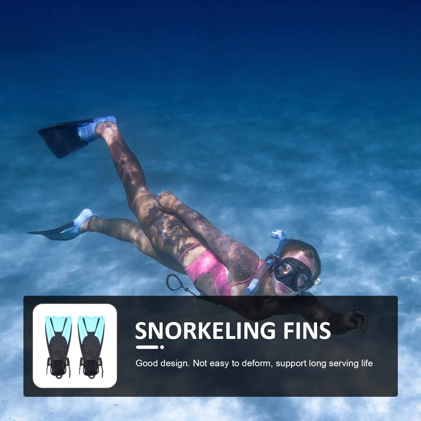 2 Pezzi Pinne da Sub a Tallone Aperto Regolabili in Silicone per Nuoto, Snorkeling e Allenamento