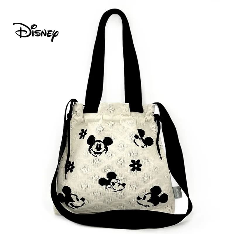 Borsa a secchiello con coulisse Disney Joint Authentic Mickey, borsa per il trasporto quotidiano, borsa per lezioni, borsa porta pranzo versatile
