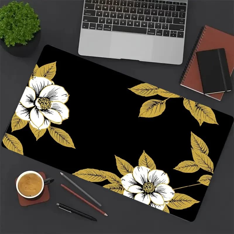 Tappetino da gioco esteso, mousepad con superficie in tessuto, base in gomma antiscivolo, per PC, laptop, tastiera, postazione da ufficio.