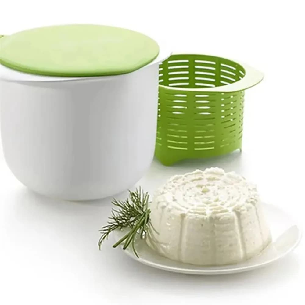 Silicone cheese machine for microwave, fresh cheese maker, draining filter for cheese and milk, cheese tools with cheese recipe, reusable.