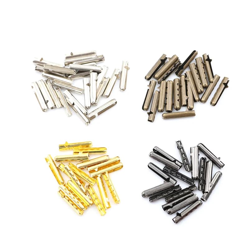 50PCS DIY Shoelaces Repair Shoe Lace Tips Replacement End Shoelace Head Aglets Shoes Rope Head Rope Cip Tail Clamp Bullet