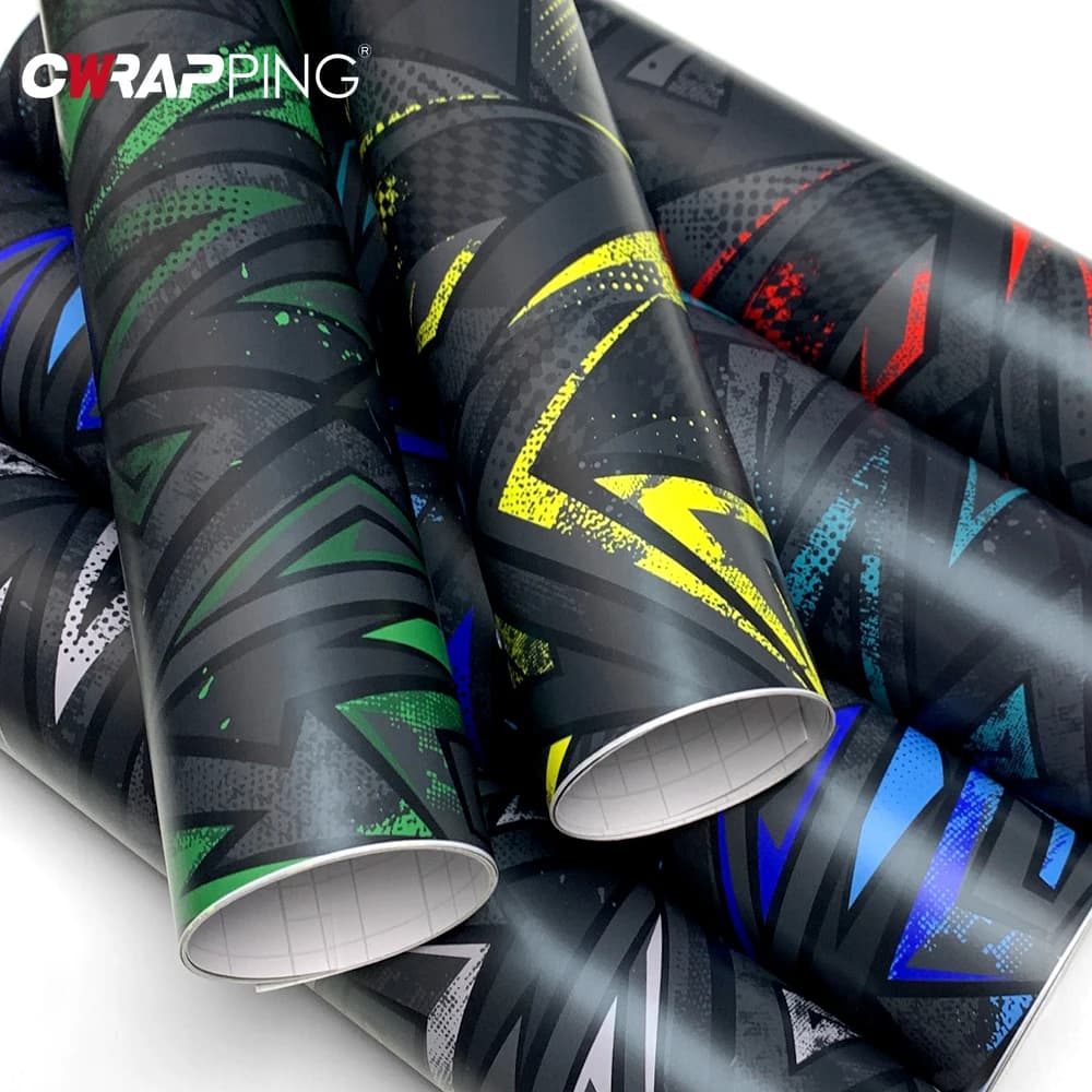 Car Wrapping Film Vinyl for Motorcycle Helmets Sticker Cyberpunk Triangle Skateboards Waterproof Vinyl Decals Graphics Car Wrap