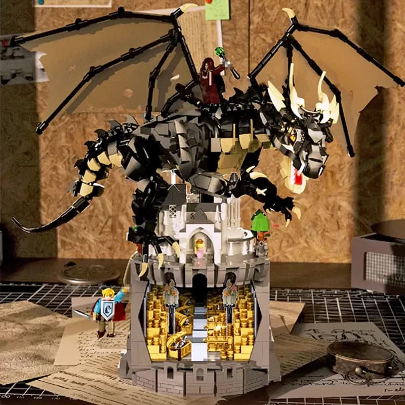 2363PCS Creativo Esperto del Drago Cache Criptico Blocchi di Costruzione Gioco Drago Modello di Mattoni FAI DA TE Puzzle Giocattoli per I Bambini Regalo Di Natale