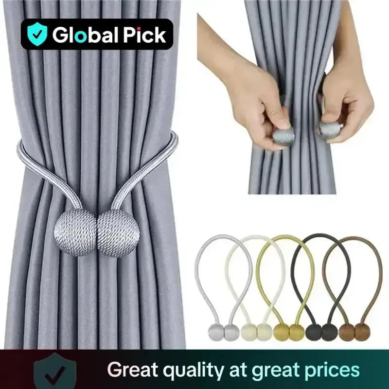 Fermatenda per tende magnetiche, fermacravatta per tende semplice e moderna da 2 pezzi, fermacravatta per tende per finestre, decorazioni per la casa per soggiorno camera da letto