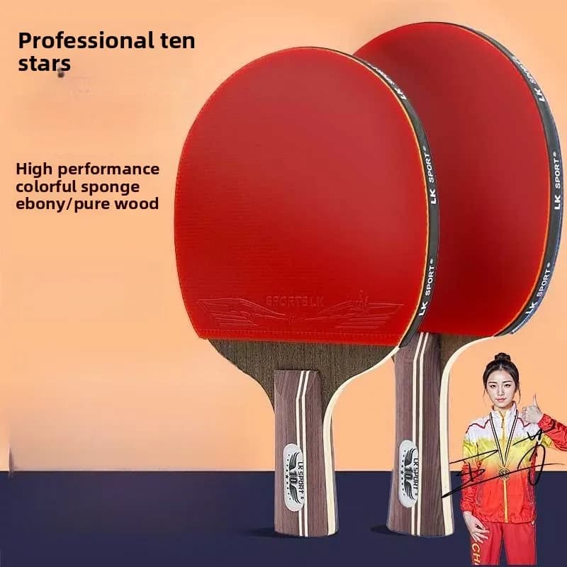 Racchetta da ping pong professionale Ten Star con base in carbonio aromatico, manico lungo e manico corto