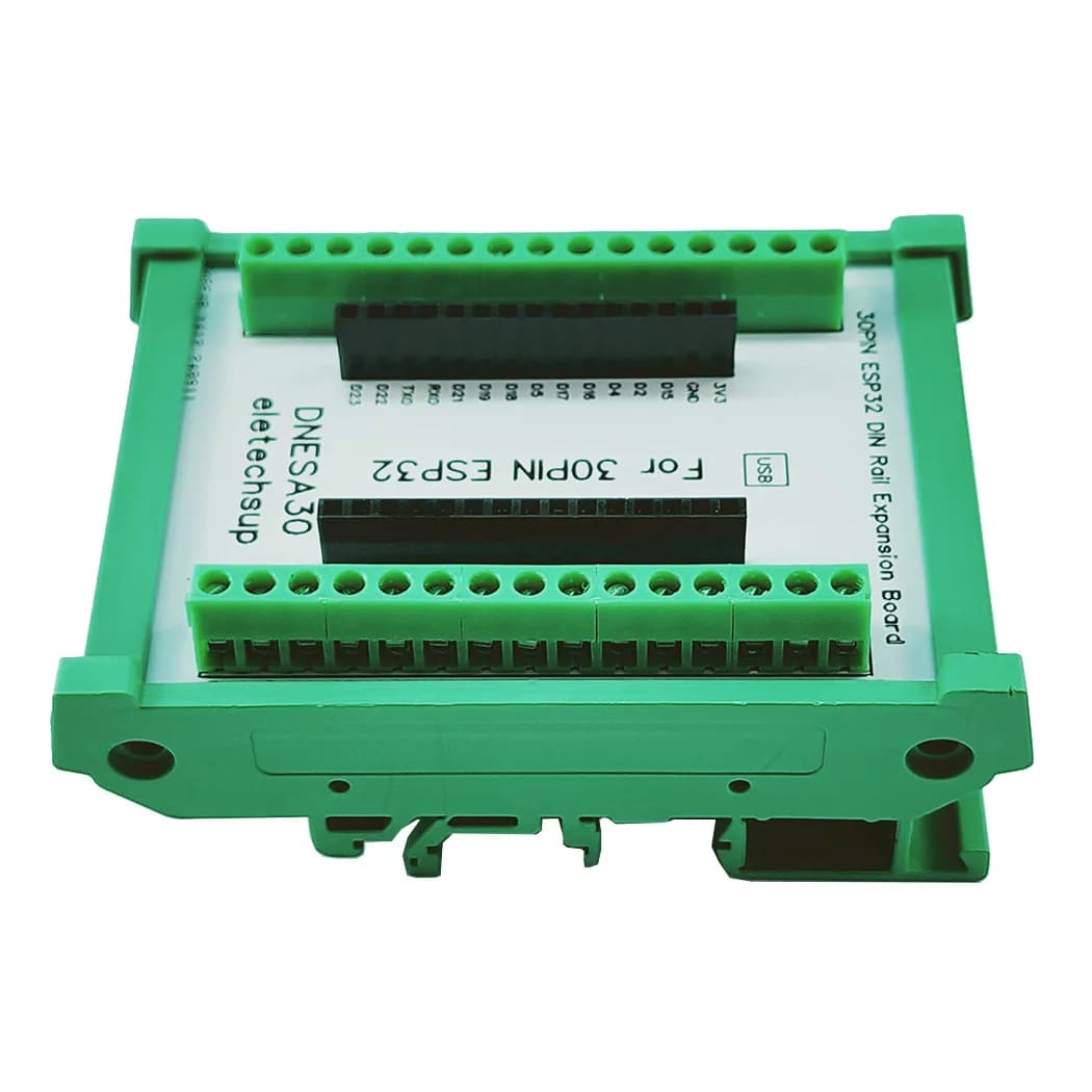 ESP32 DIN Rail Mount Base Plate with Screw Terminal Block Adapter Module for Arduino WiFi BT IOT - IC Integration