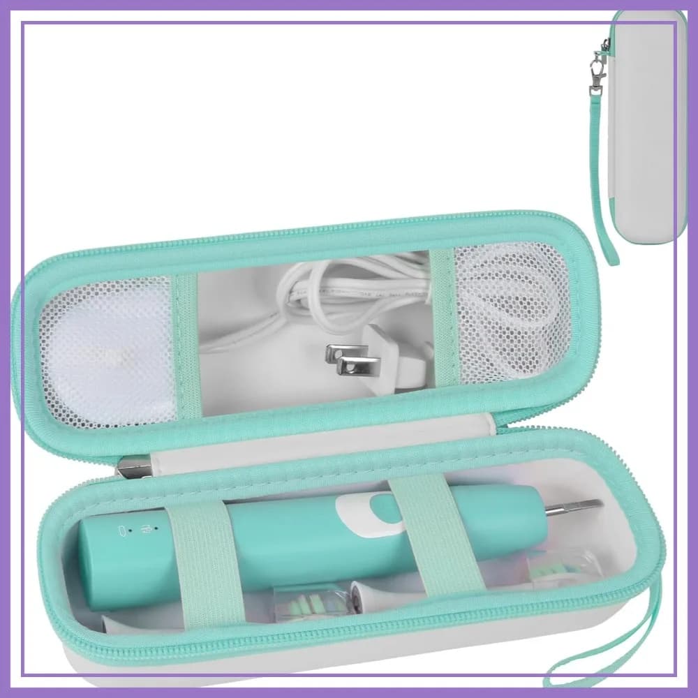 Custodia da viaggio per testine di spazzolini elettrici Oral-B e Philips Sonicare, bianca