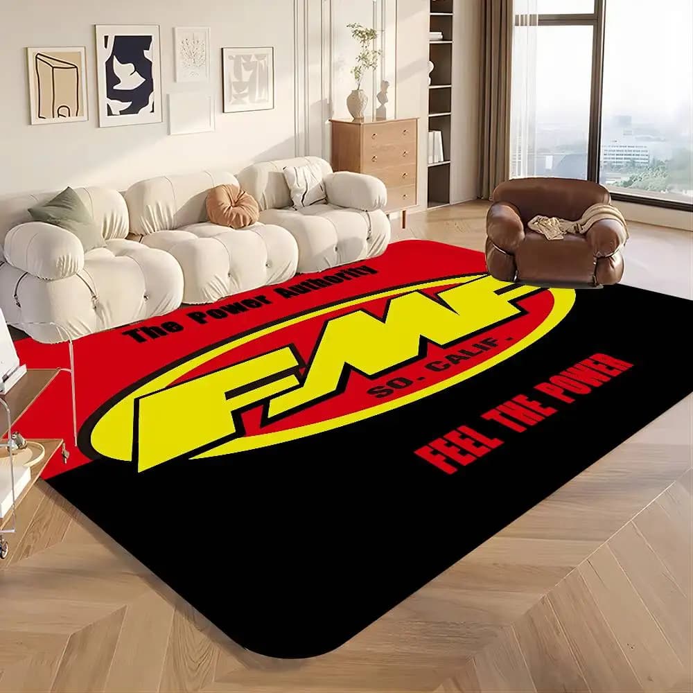 FMF Racing Logo Hallway Carpet Non-Slip Laundry Room Mat Laundry Decor Balcony Child Living Room Toilet Rug