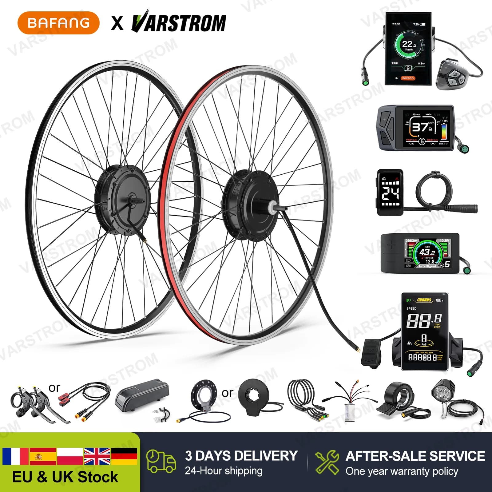 [V-Brake] BAFANG Motore del mozzo ruota 48V 500W Kit di conversione bici elettrica G020 H400B Motore eBike posteriore Conversione bicicletta elettrica