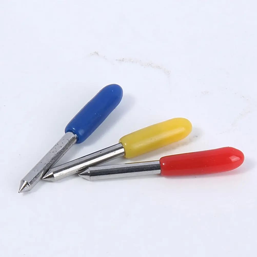 50Pcs Vinyl Cutter Blades Tungsten Steel Lettering Engraving Replacement Blades for Cutting Machines