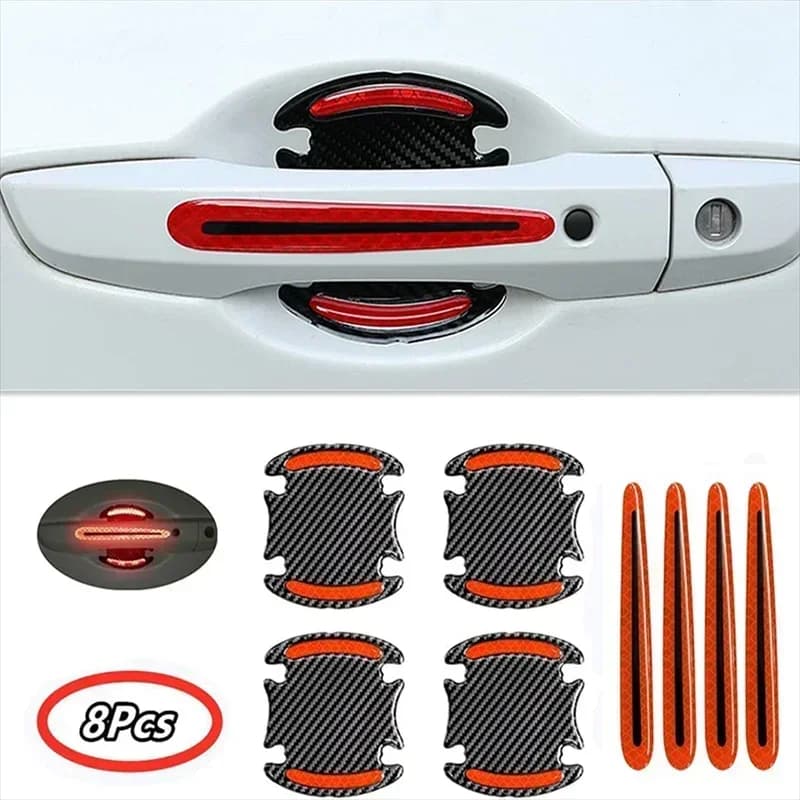 Adesivo Riflettente per Maniglia Auto, Protezione Antigraffio per Superficie Verniciata, Accessori Auto
