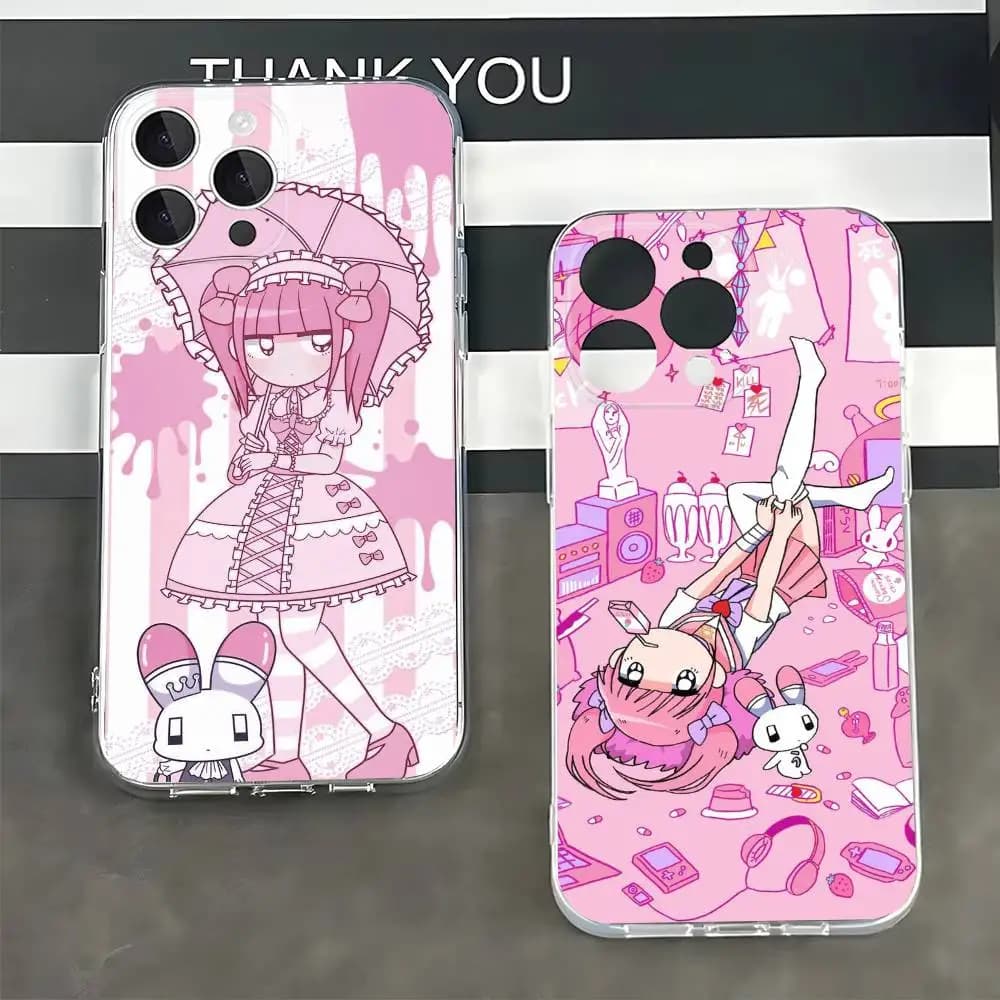 Ezaki Bisuko Menhera-chan Phone Case For iPhone 17,16,15,14,13,12,11 Pro,Max,Plus,X,XS,XR,SE4,E Mini Transparent Soft Cover