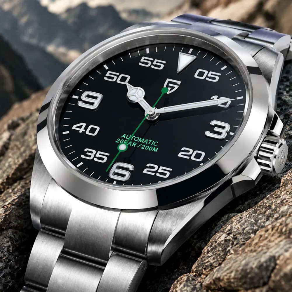 PAGANI DESIGN Men Automatic Watch Stainless Steel Mechanical Wristwatch Man Sapphire AR Coated Waterproof Watches for Men's Gift