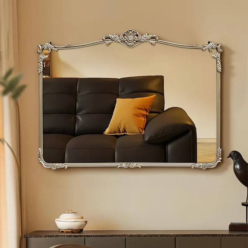 Specchio da parete irregolare estetico Decorazione Vanity Soggiorno Camera da letto per ragazze Specchio da bagno Spiegoli per trucco di lusso Prodotti per la casa