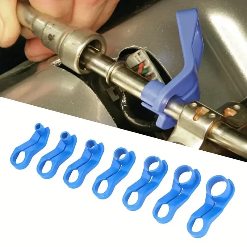 Set di 7 Attrezzi per Rimozione Linee Carburante Auto, Sgancio Angolato per Tubi Olio Aria Condizionata, Attrezzatura per Riparazione Auto