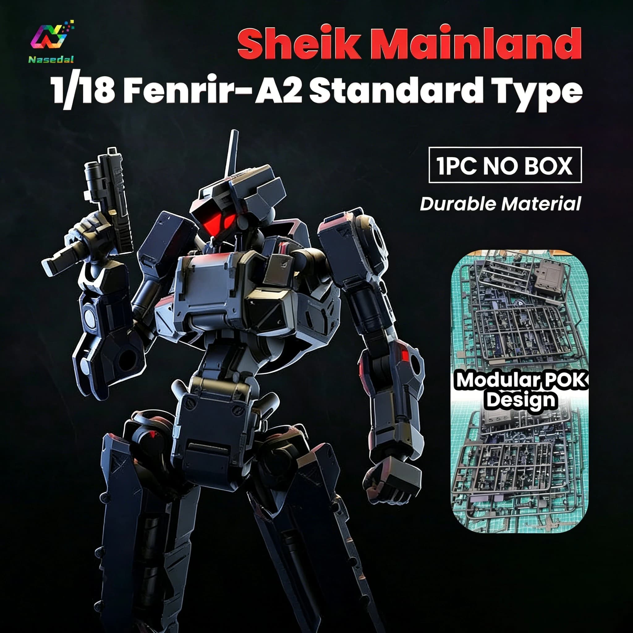 Sheik Mainland 3MIN Project A Series 1/18 3.75'' Standard Wolf Tactical Action Figure 1 pz senza scatola Modello da assemblare Fai da te Giocattolo Regalo