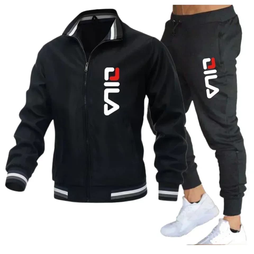 New Sporty Set for Men Spring-Autumn - Set Two Sporty and Casual Pieces - Jacket + Pants - Sporty Suit - Fashion Male