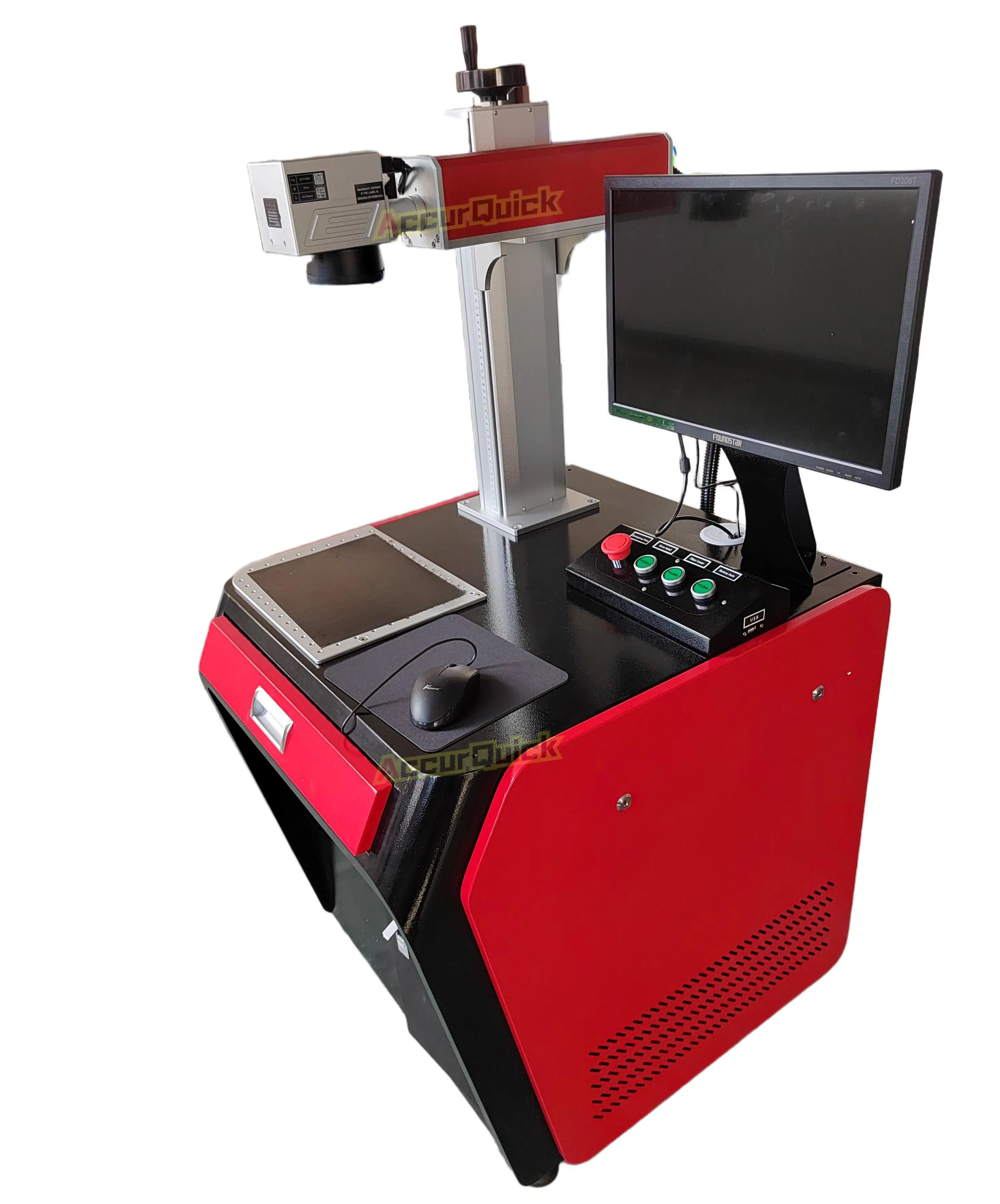 Marcatore Laser a Fibra da 20W 30W 50W 60W 70W 80W 100W per Incisione su Metallo, Alluminio, Rame, Argento
