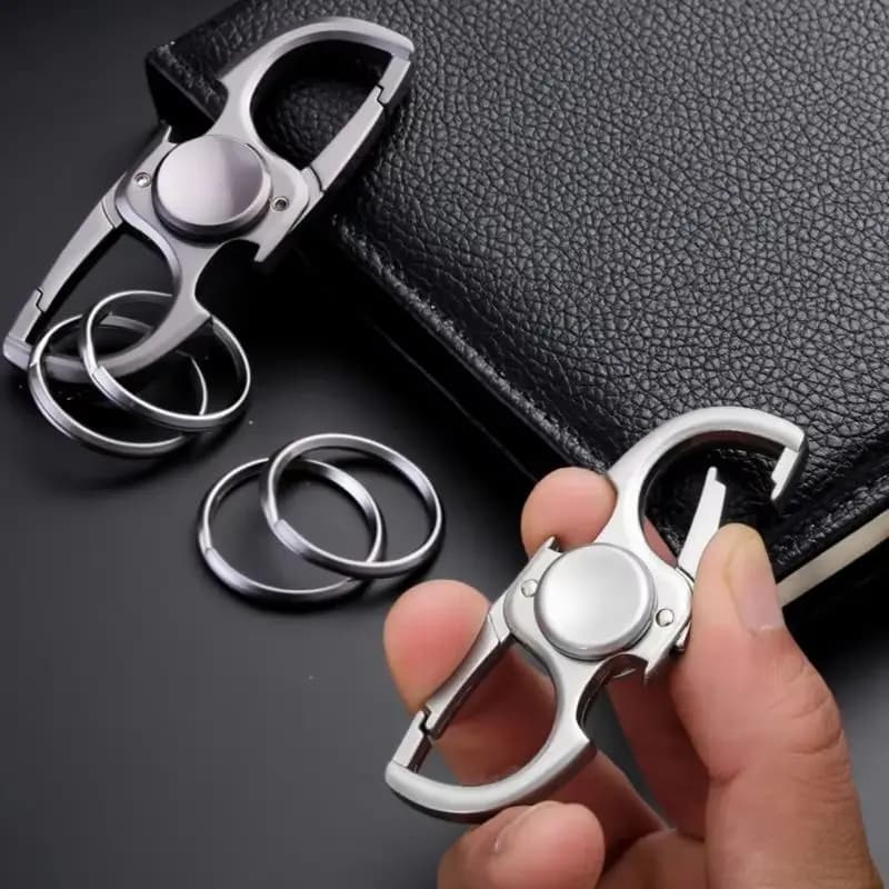 Apribottiglie portachiavi con spinner per dita - EDC Giocattolo regalo pratico per bambini adulti anti-ansia antistress Fidget Hand Spinner