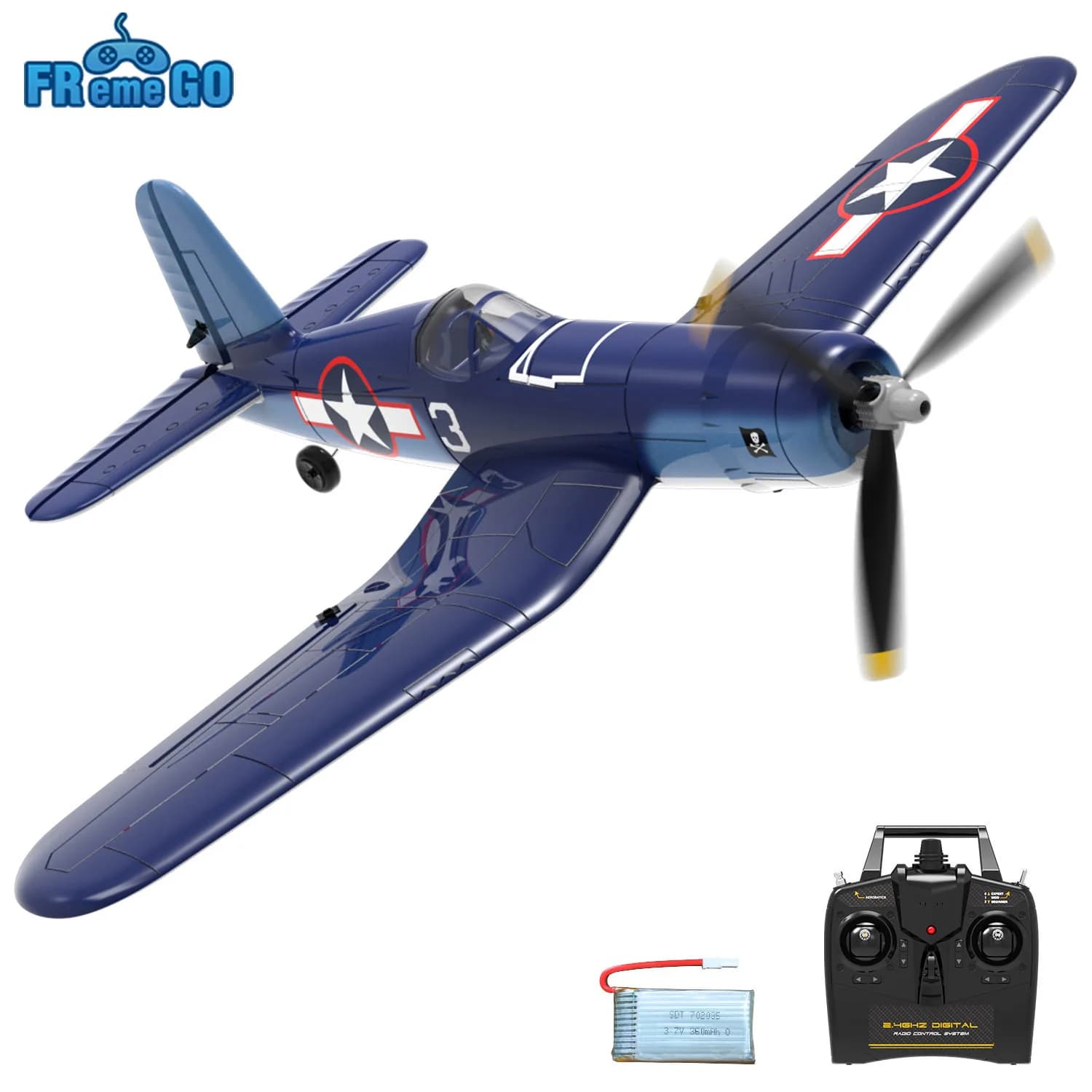 Nuovo F4U Corsair RC Aereo 2.4Ghz 4CH 400mm Apertura alare One-Key Acrobatico RTF Aerei di Controllo Remoto Giocattoli Regali per I Bambini