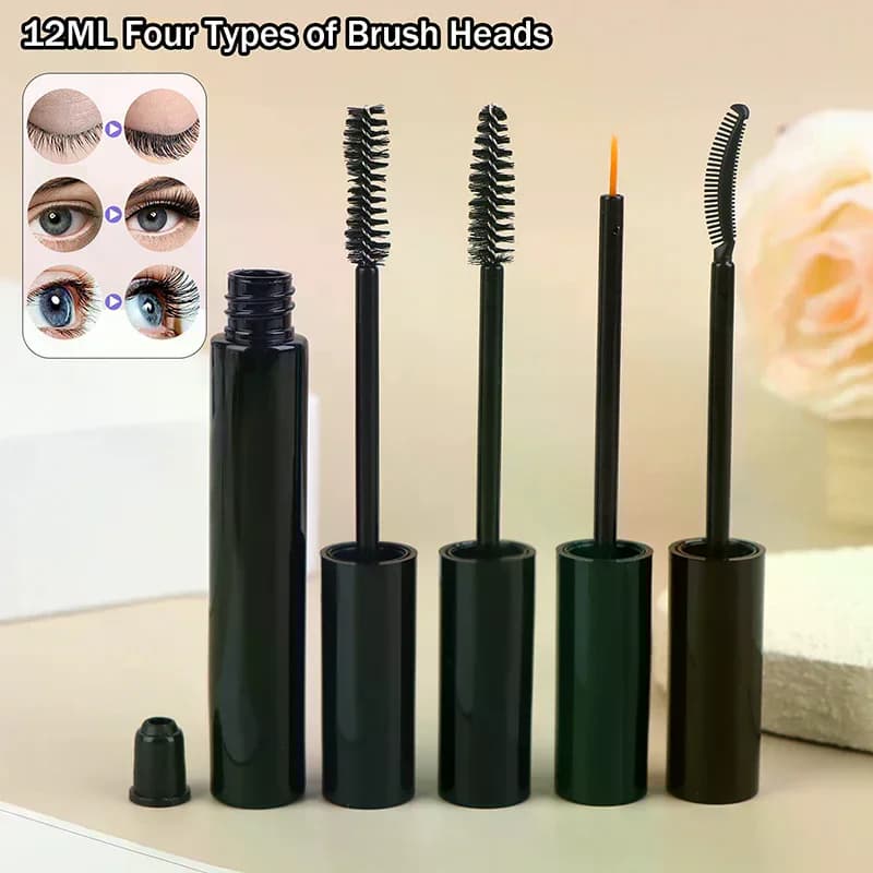 12ml Empty Mascara Tube With Eyelash Wand Eyelash Growth Liquid Vial Bottle Eyeliner Brush Eyelash Cream Apply Container