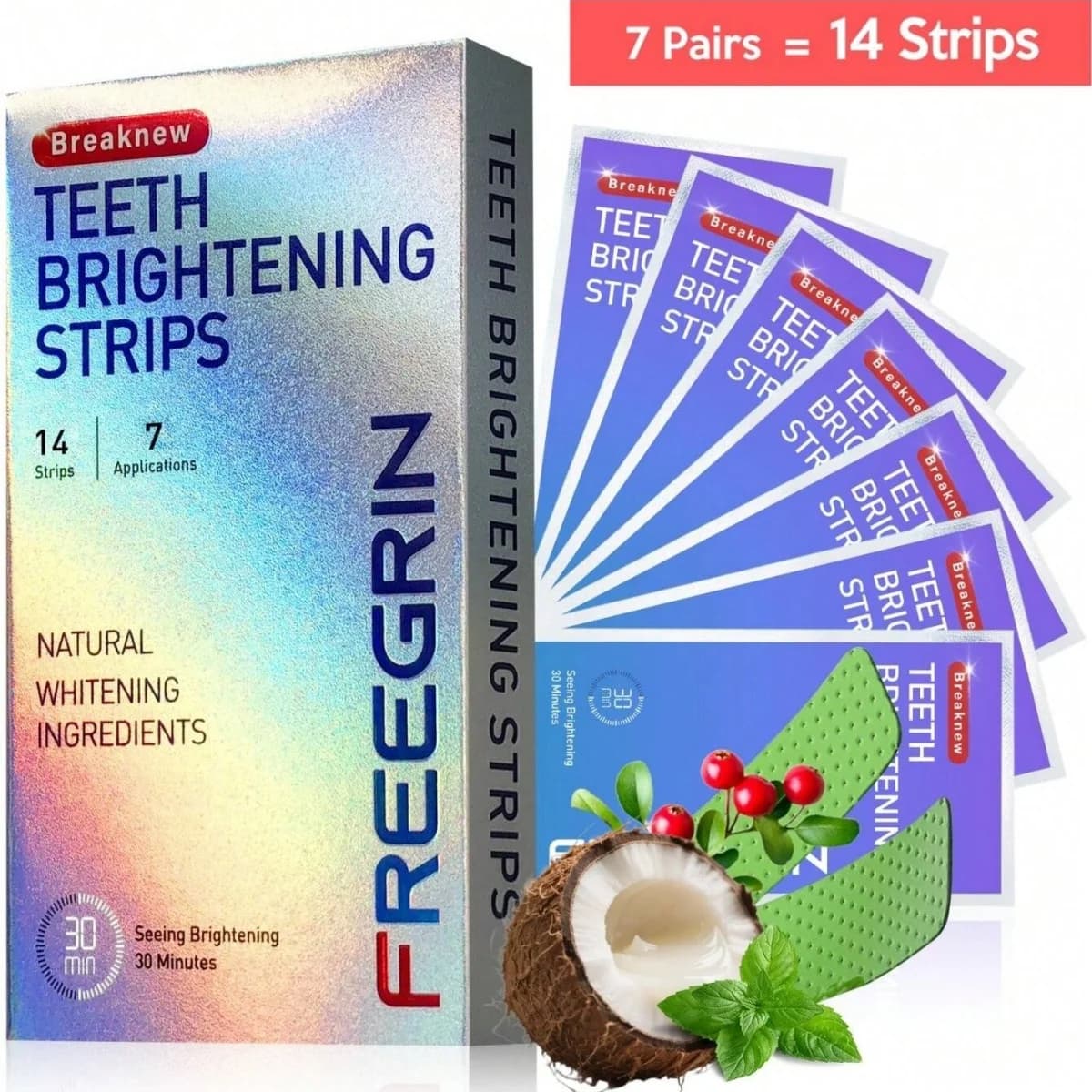 Adesivi sbiancanti per denti deluxe 7/14/21 paia Strisce sbiancanti in gel Strumenti per la rimozione delle macchie Denti Alito rinfrescante al gusto menta