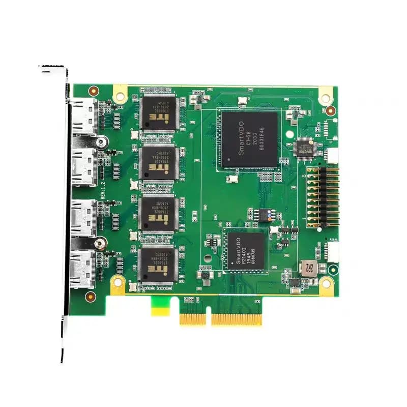 Scheda di acquisizione PCIE per PC 4CH 4K30fps per videoconferenze in streaming live multicanale Educazione online Trasmissione di telemedicina