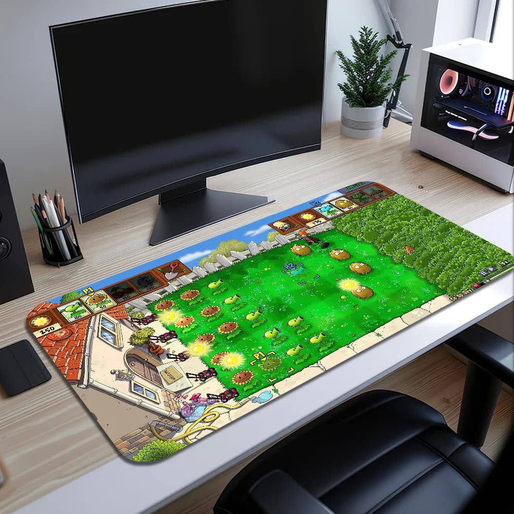 Plants vs Zombies Replanted Maps Mouse Pad Desk Mat Large Non-slip Anti-fray Keyboard Ergonomic Office Rubber PC Home Custom