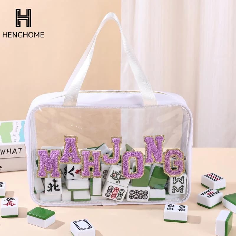 Mahjong Tile Bag Waterproof Large Mahjong Tile Holder Portable Organizer Case For Business Studio Home Travel Adults Teens
