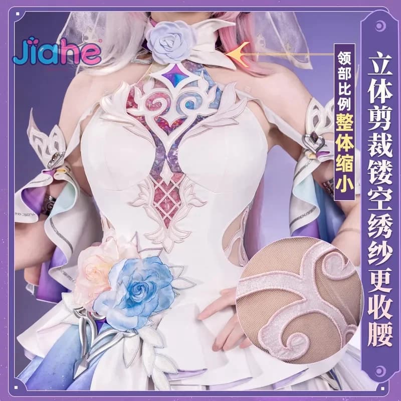 Gioco Honkai: Star Rail Cyrene Abito elegante da donna Uniforme Costume cosplay Copricapo parrucca oggetti di scena Halloween Party Gioco di ruolo Outfit