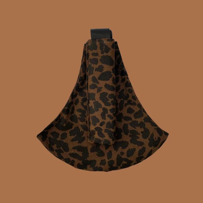 Marsupio per neonato in stile stampa leopardata rivolto verso l'alto, marsupio per neonato, borsa per marsupio, lavabile, sgabello lombare, tracolla per marsupio