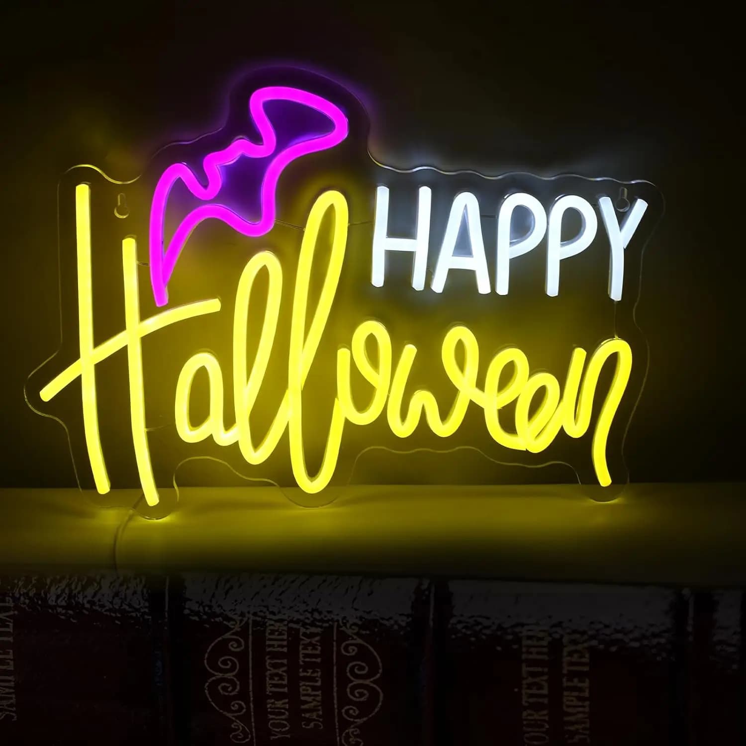 Insegna al Neon di Halloween, Luce LED USB per Parchi Divertimento, Stanza dei Fantasmi, Man Cave, Bar, Caffè, Decorazione Casa, Regalo