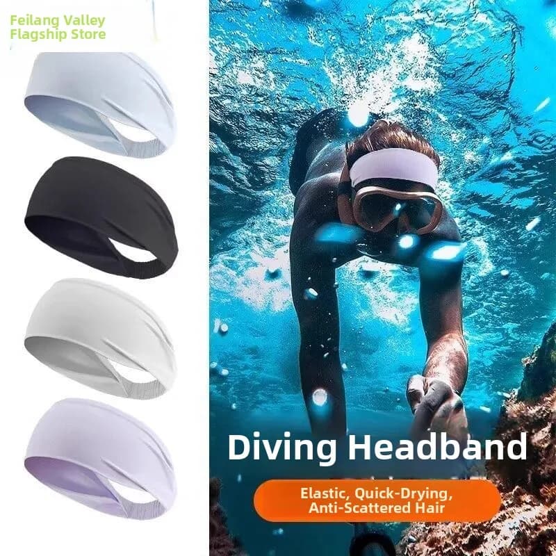 Fascia per capelli sportiva assorbente per uomo e donna, per immersioni, corsa, fitness, yoga, cappuccio da nuoto resistente e antiscivolo, copricapo unisex