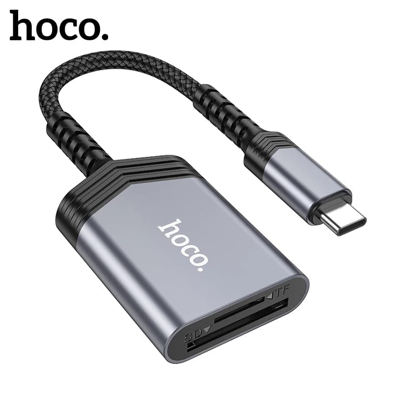 HOCO 2 in 1 Card Reader OTG Type C Adapter SD TF Card Reader For PC Laptop Accessories Storage Card Readers 480Mbps Transmission