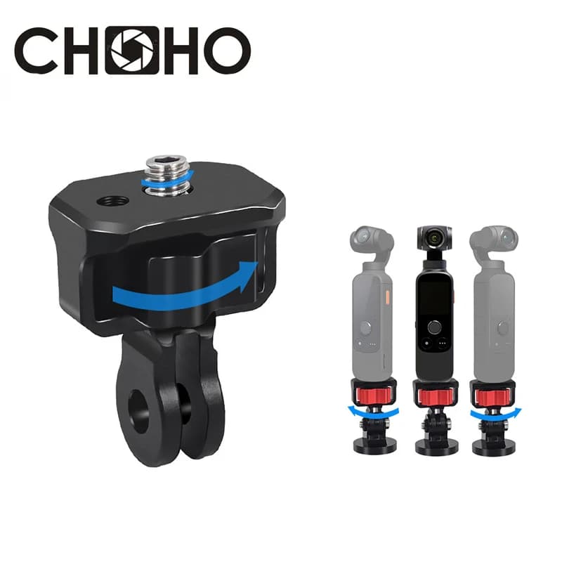 1/4" Aluminum Adapter CNC Metal Converter Alloy Support for Gopro Hero DJI OSMO Action 4 Pocket 3 Insta360 X3 Camera Accessories