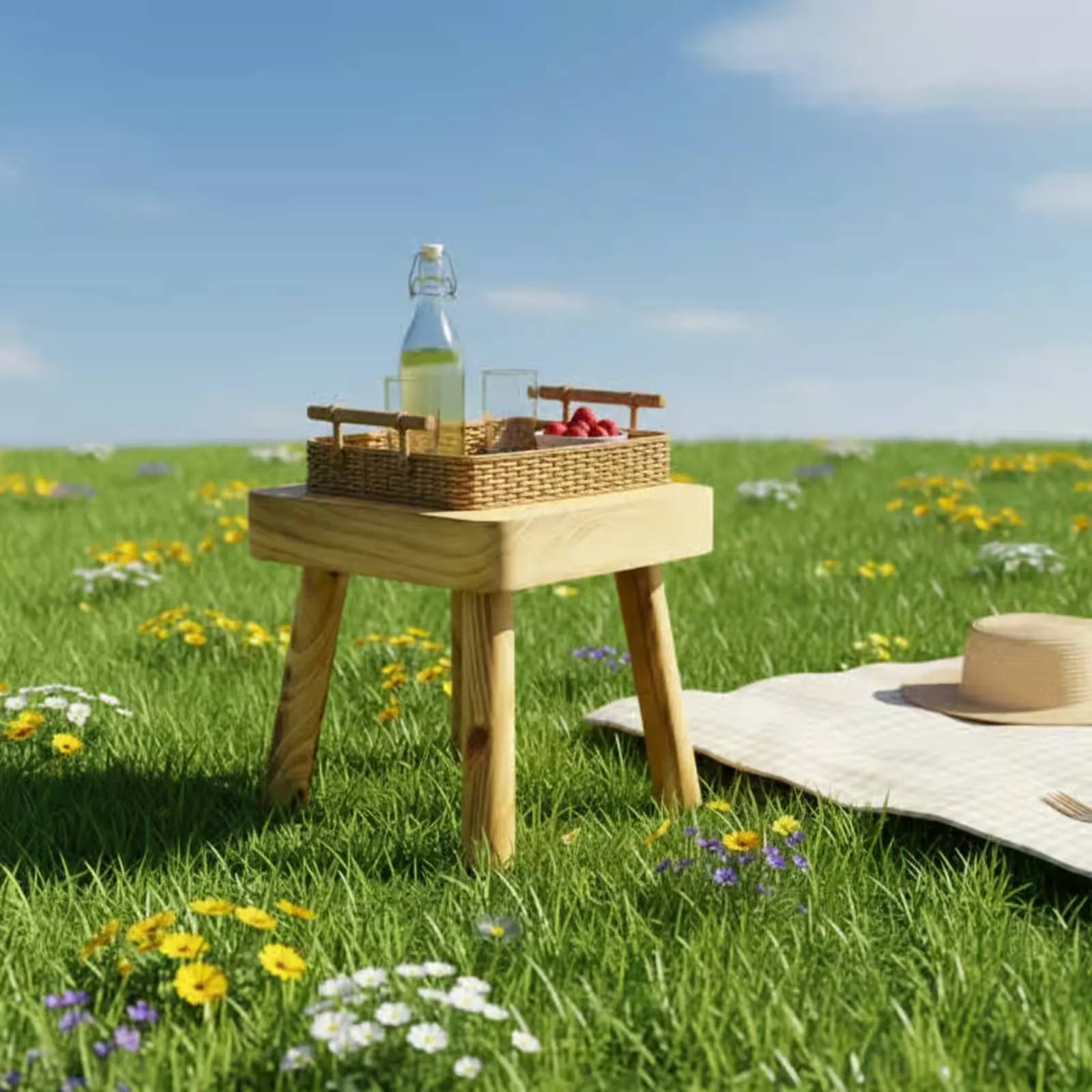 Sgabello con Gambe Staccabili Multiuso, Piccolo Sgabello da Campeggio, Arredamento per la Casa Ecologico per Adulti