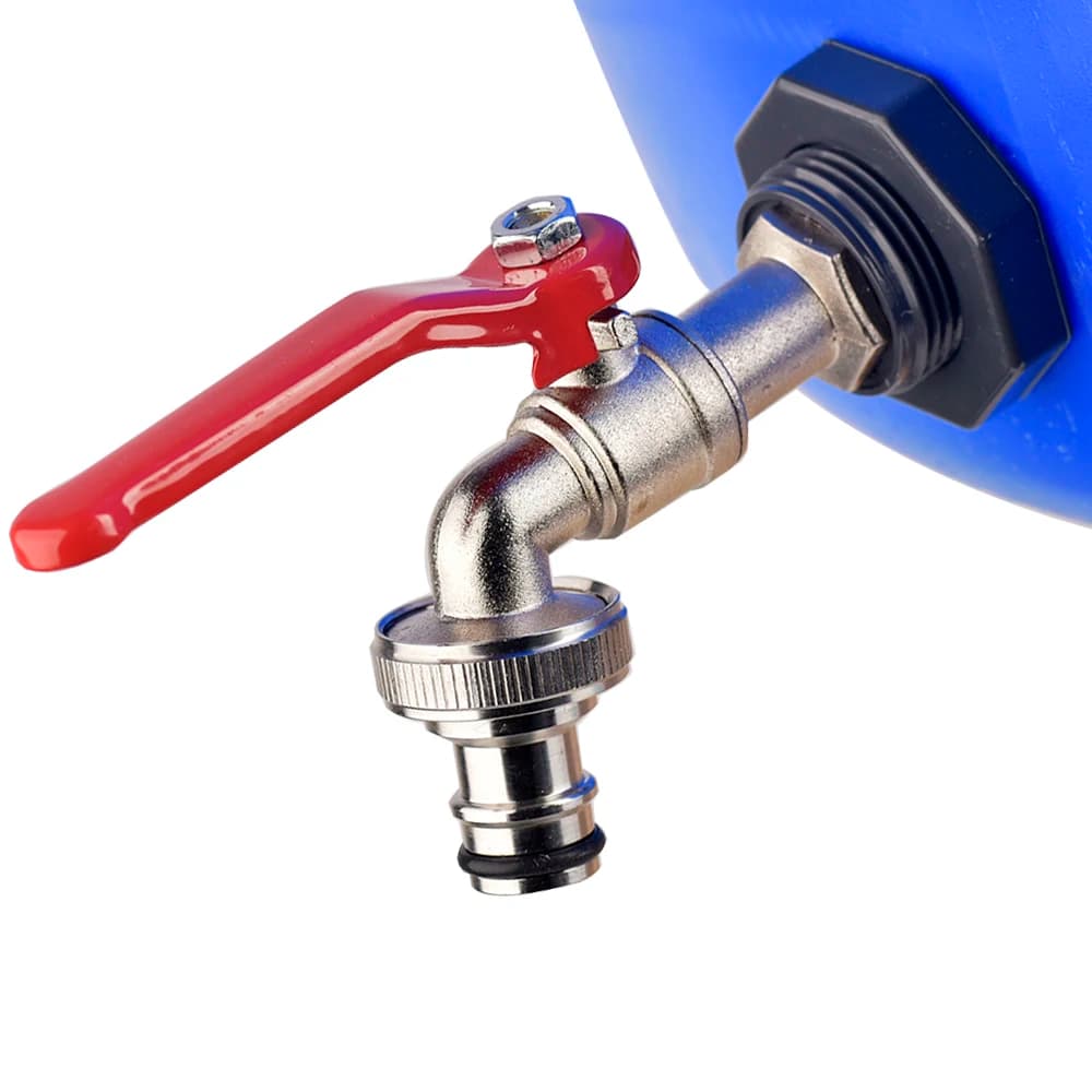 Kit Divisorio per Serbatoio d'Acqua - Costruzione in PVC Resistente, Raccordo a Parete Facile da Installare e Rubinetto in Lega per Acquari e Laghetti