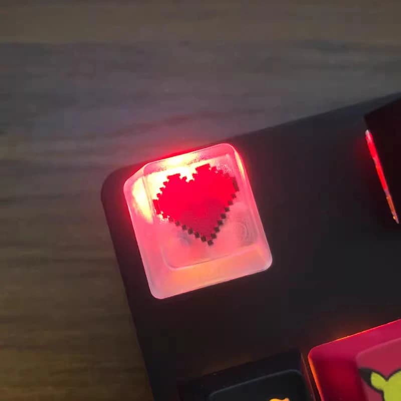 Keycaps per tastiera del Computer a forma di cuore per tappi chiave Esc per tastiera da gioco meccanica profilo ABS tappo chiave
