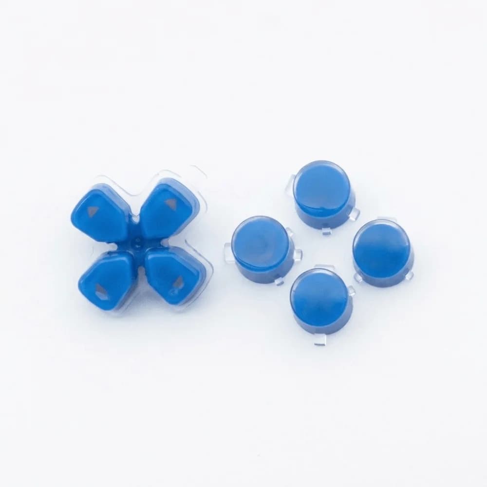 Jelly Color Controller Replacement Buttons Kit Cross-Directional Design BDM Compatible Dpad Replacement Keys for PS5 Controller