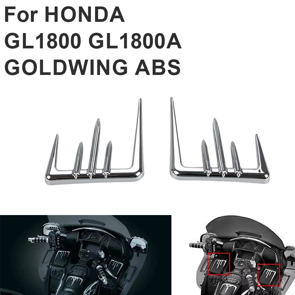 Moto Chrome Guanti Box Accenti Trim Misura Per Honda GL1800 GL1800A Goldwing Gold Wing 2001 2002 2003 2004 2005 2006-2010