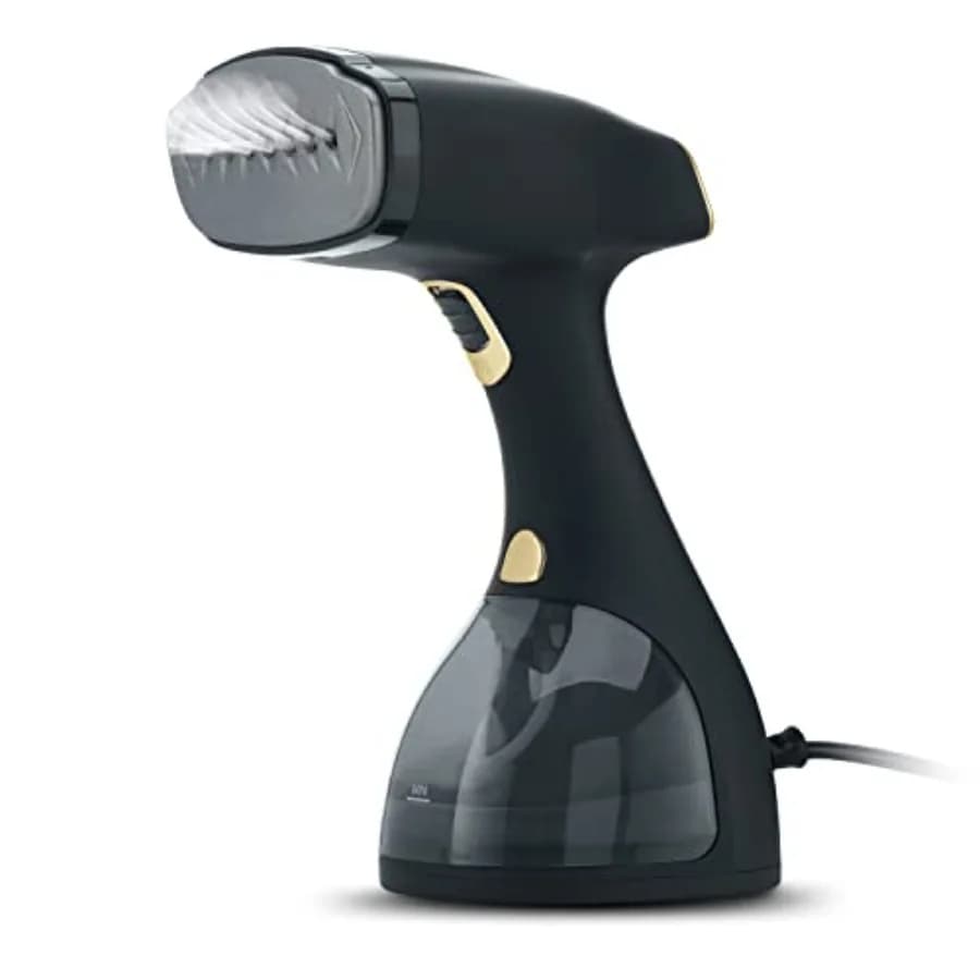 Vaporizzatore per Vestiti 1500 Watt, Portatile e Manuale, con Rimuovi Pelucchi e Spazzola per Tessuti, Riscaldamento Ultra-Rapido