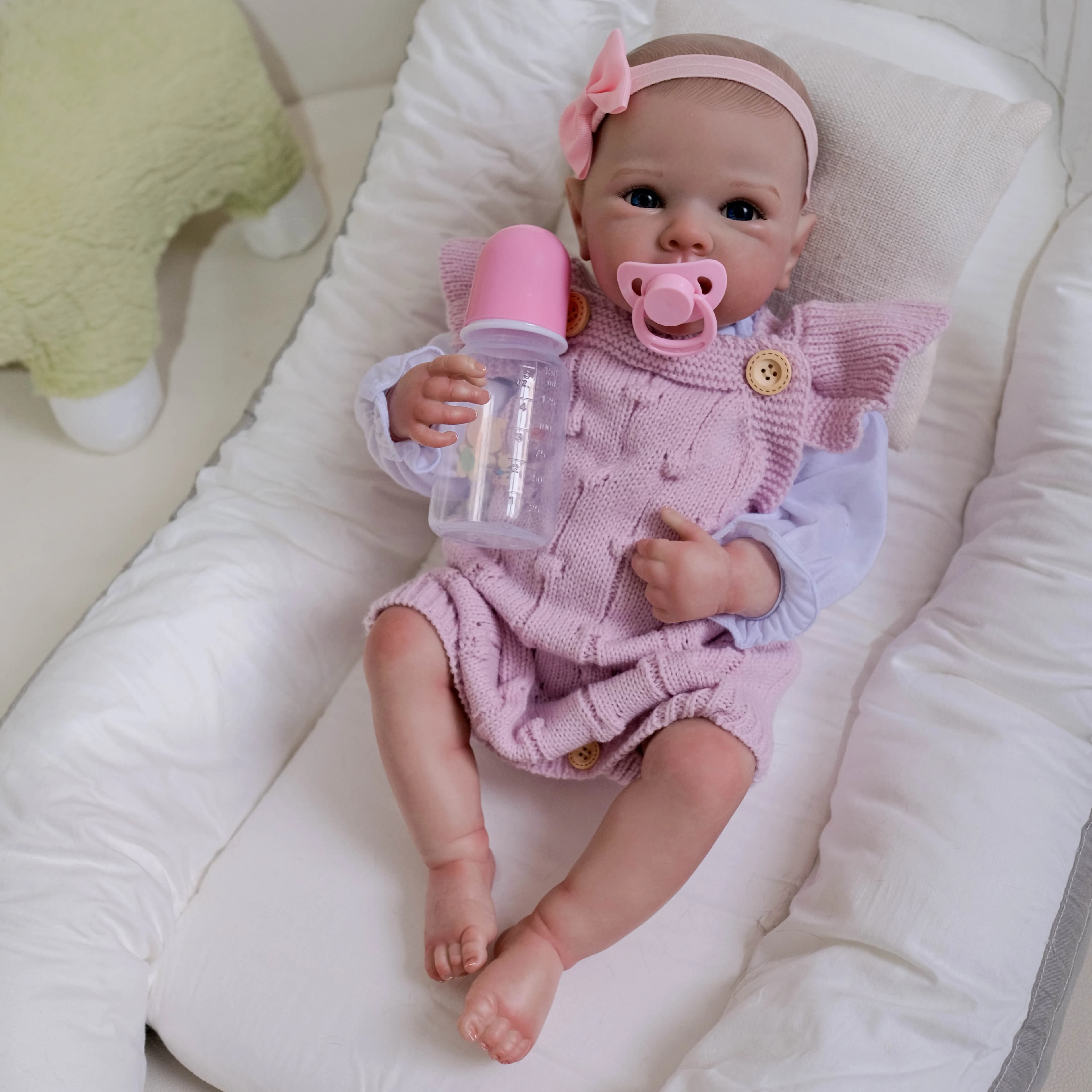 NPK 19 pollici Reborn Baby Doll Full Body Vinile Bettie Neonato Vernice dettagliata a mano con aspetto 3D Vene visibili