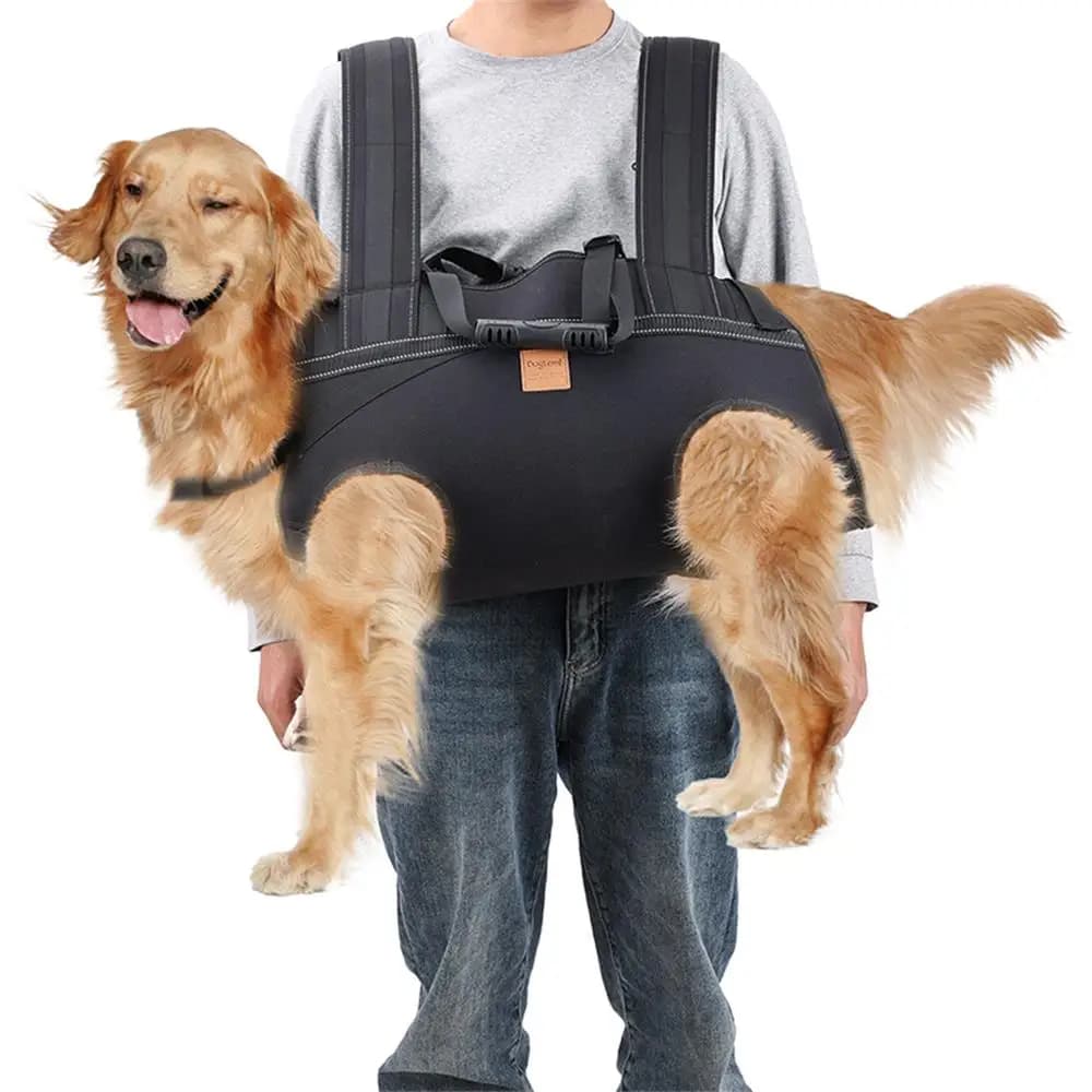 Zaino da trasporto per cani di taglia grande, imbracatura per cani a corpo intero con manico, imbracature per cani per cani anziani disabili