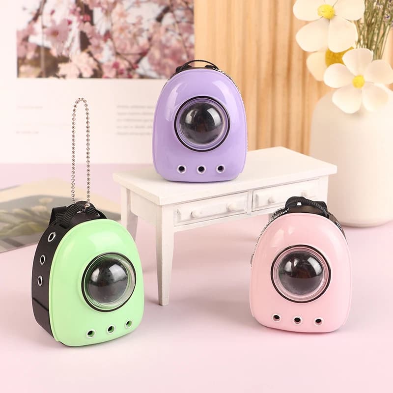 1:6 Mini zaino per bambole Borsa per gatti Borsa spaziale per animali domestici Borsa da viaggio Decorazione scena casa delle bambole Micro paesaggio Ornamento Puntelli per fotografia